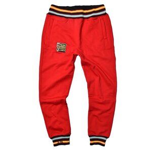 AACA Retro 90s Joggers HBCU Pride Sweatpants w/ Striped Cuffs, Red